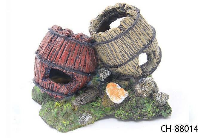 魚(yú)缸裝飾品-木桶系列 魚(yú)缸裝飾品-木桶系列